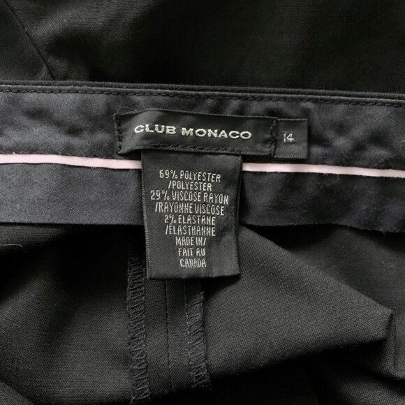 Club Monaco Lightweight Wide-Leg Trouser black Sz 14 - Picture 6 of 6